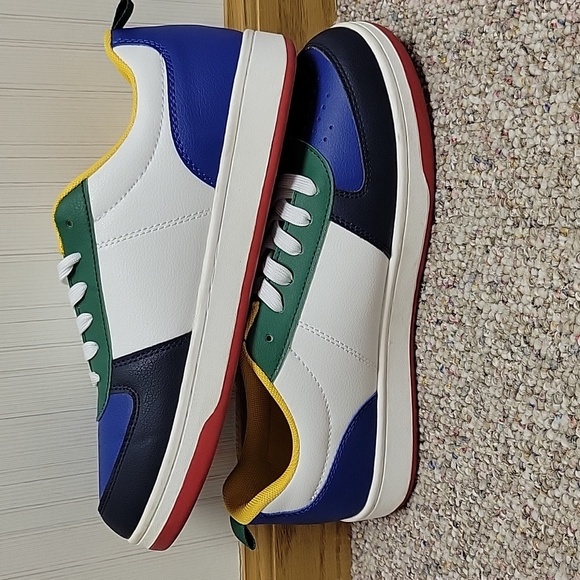 Polo by Ralph Lauren Blue and Green Kids Sneakers Sz 7 - Picture 4 of 8